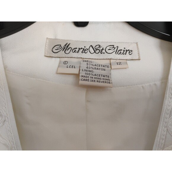 Marie St Claire Ivory Soutache Embroidery Jacket & Skirt Set Womens Victorian 8 - Picture 7 of 16